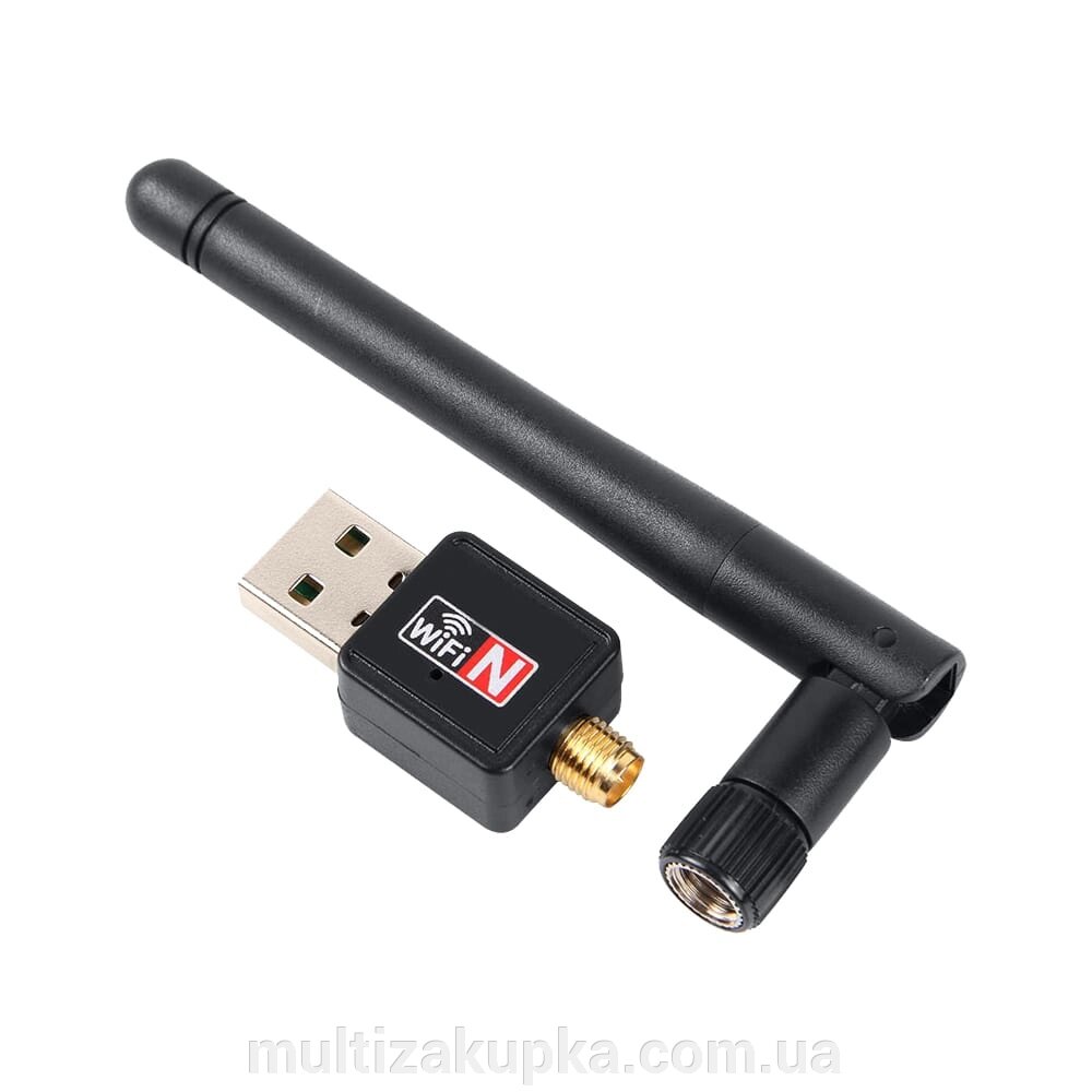 Бездротовий мережний адаптер з антеною 2DBI Wi-Fi-USB Merlion CL-UW04, RT7601, 802.11bgn, 150MB, 2.4 GHz, від компанії Mультізакупка - фото 1