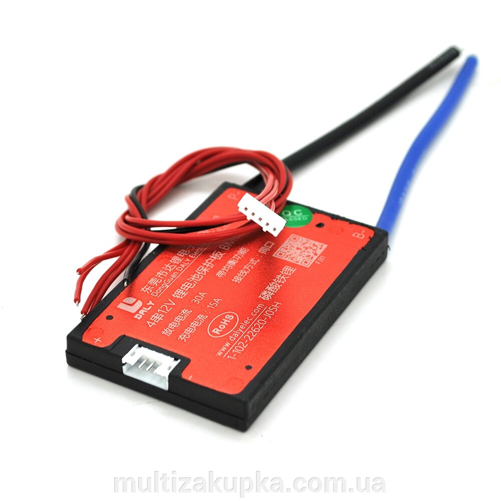 BMS плата DaLy LiFePO4 12V 4S 15/30A від компанії Mультізакупка - фото 1