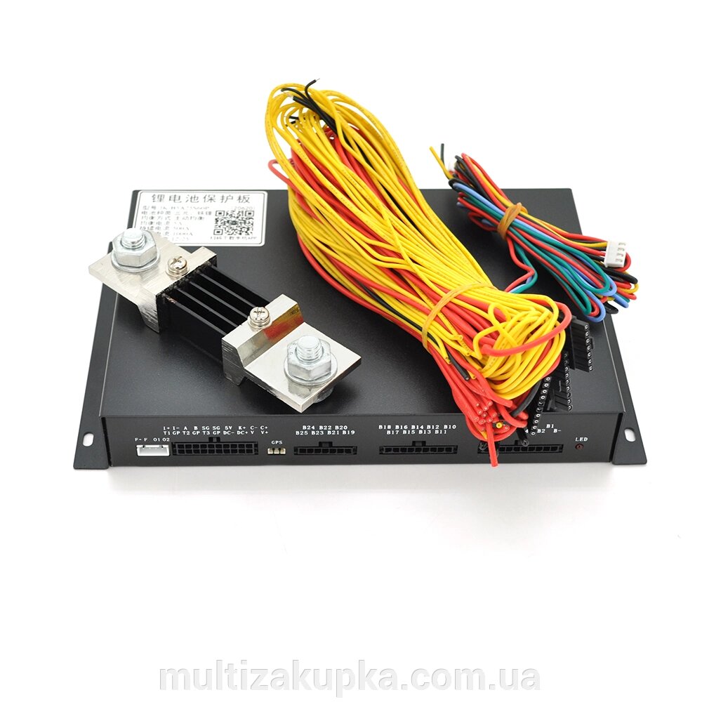 BMS плата JK-B5A25S60P для  Li-Ion (4.2V)/LiFePo4(3.65V)/LTO (2.8V) 12S-25S (36V-75V), 500A, симетрія з Bluetooth від компанії Mультізакупка - фото 1