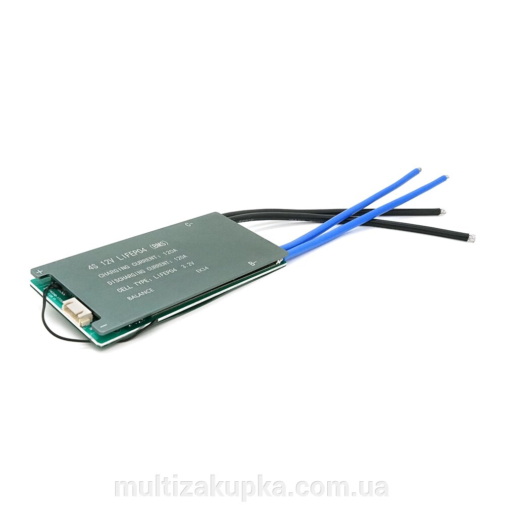 BMS плата Leiba LiFePO4 12.6V 4S 120A, алюмінієвий радіатор від компанії Mультізакупка - фото 1