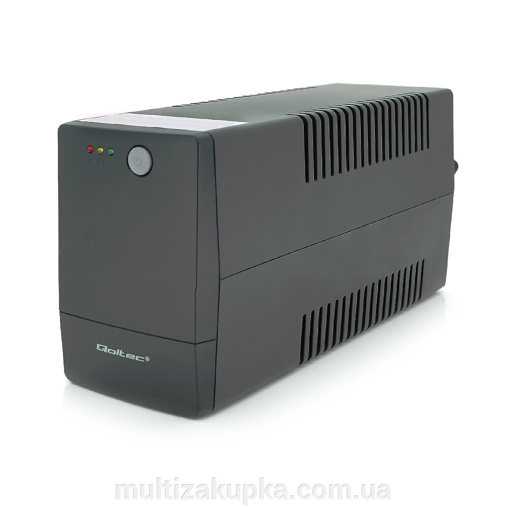 ДБЖ Qoltec QLT1000 (600W) Proxima-L, LED, AVR, 3st, 2xSCHUKO socket, 1x12V9Ah, metal Case від компанії Mультізакупка - фото 1