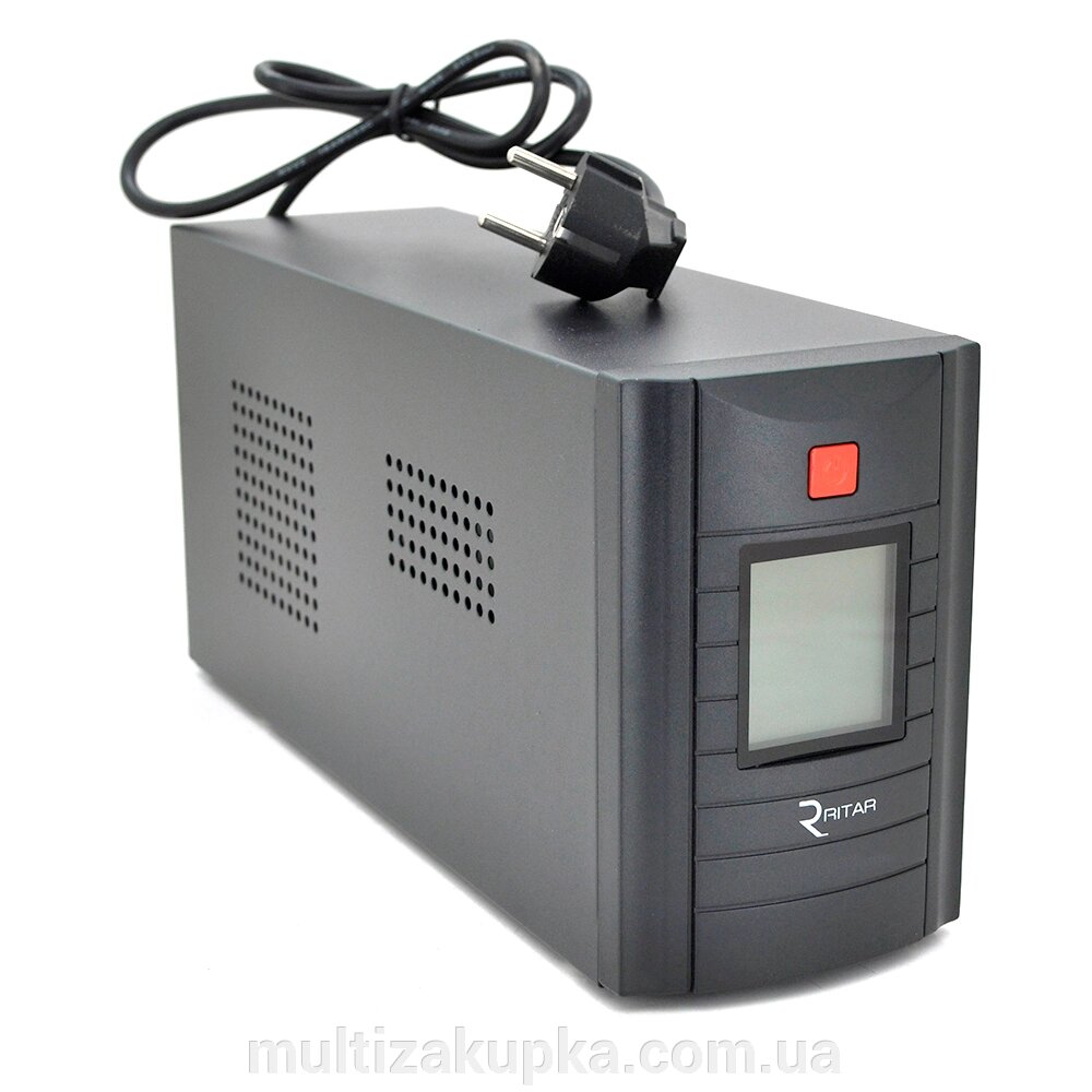 ДБЖ Ritar RTM1000 (600W) Proxima-D, LCD, AVR, 3st, 3xSCHUKO socket, 2x12V7Ah, metal Case ( 350х120х190 ) Q2 від компанії Mультізакупка - фото 1