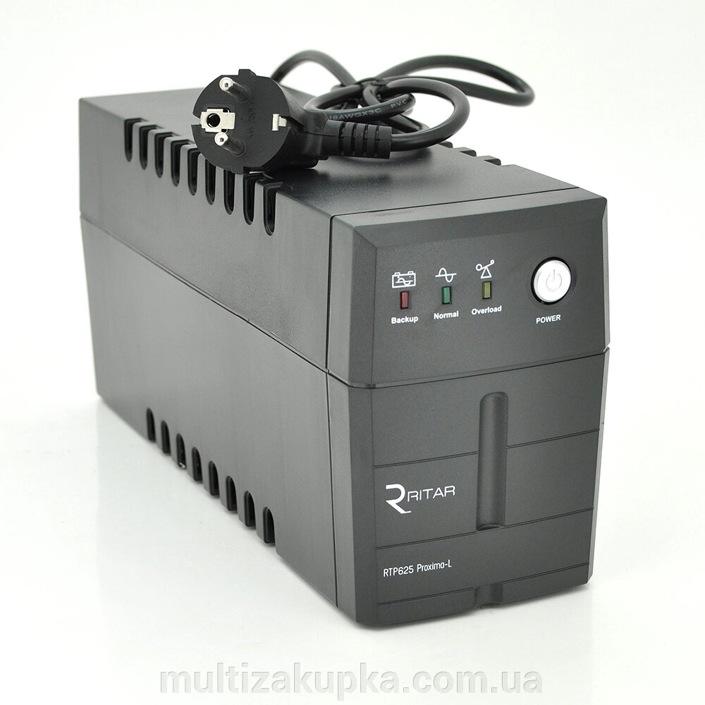 ДБЖ Ritar RTP625 (375W) Proxima-L, LED, AVR, 2st, 2xUNIVERSAL socket, 1x12V7Ah, plastik Case ( 300 x 100 x 140 ) від компанії Mультізакупка - фото 1