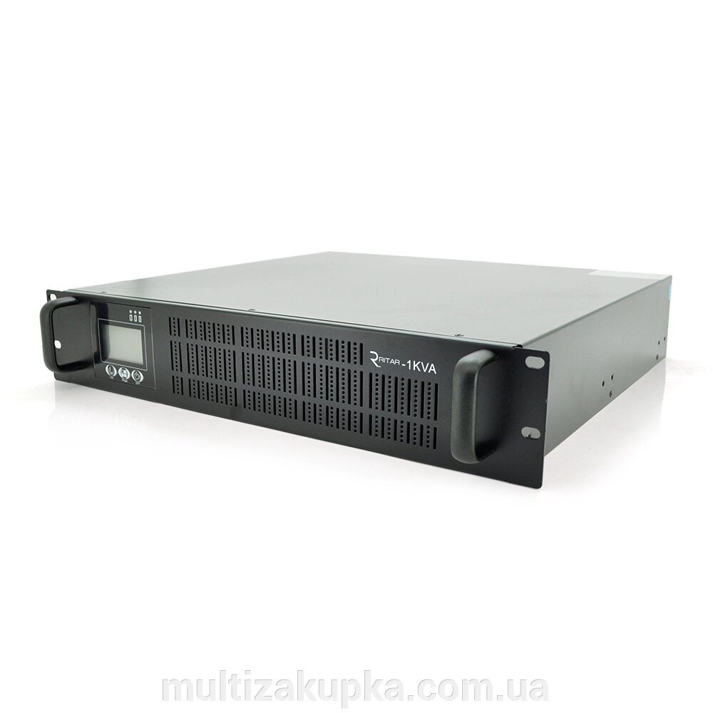 ДБЖ з правильною синусоїдою ONLINE Ritar RT-1KS-LCD, RACK 1000VA (900Вт), 24В, Вбудована батарея 12V 7,5Ah х 2шт від компанії Mультізакупка - фото 1