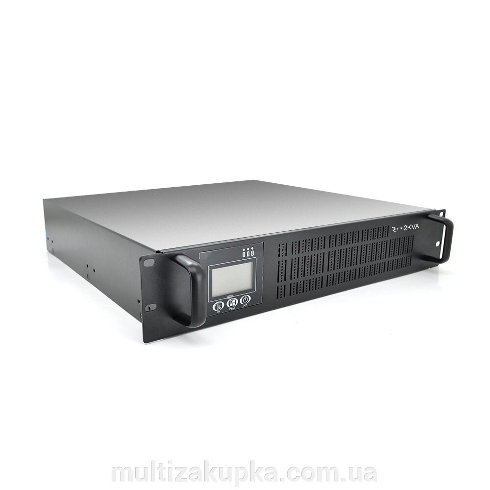 ДБЖ з правильною синусоїдою ONLINE Ritar RT-2KS-LCD, RACK 2000VA (1800Вт), 72В, Вбудована батарея 12V 7,5Ahх6шт від компанії Mультізакупка - фото 1