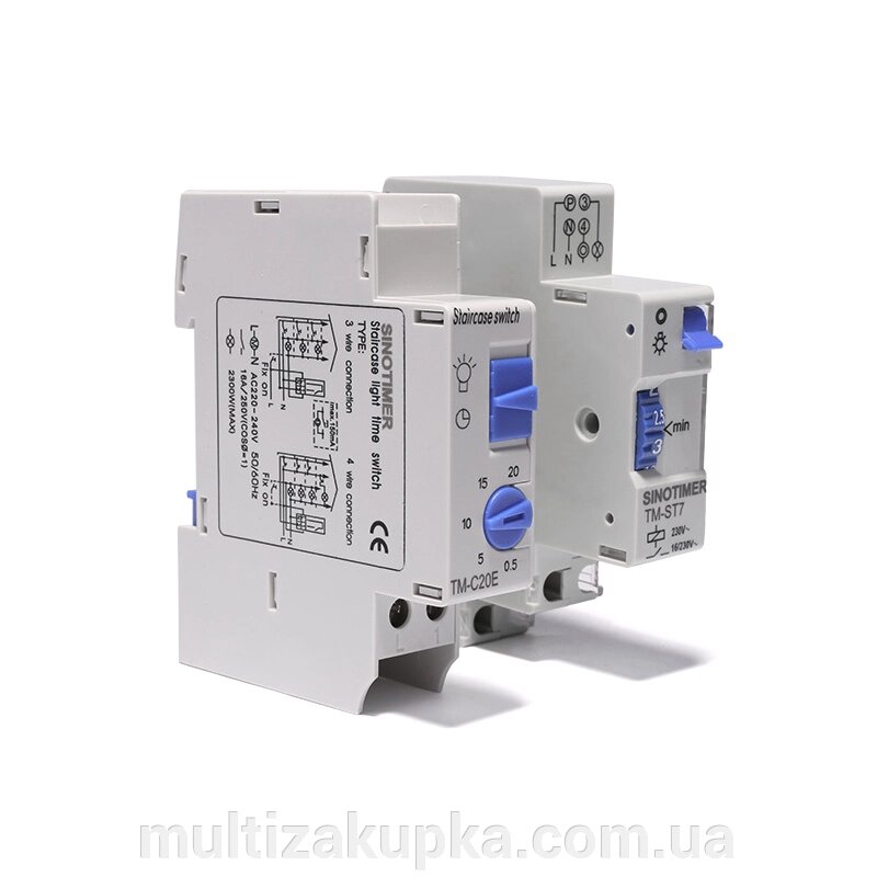 Електромеханічне реле часу Sinotimer TM-ST7, 1-7 хвилин, на DIN-рейку 1P, 16А, 250V від компанії Mультізакупка - фото 1