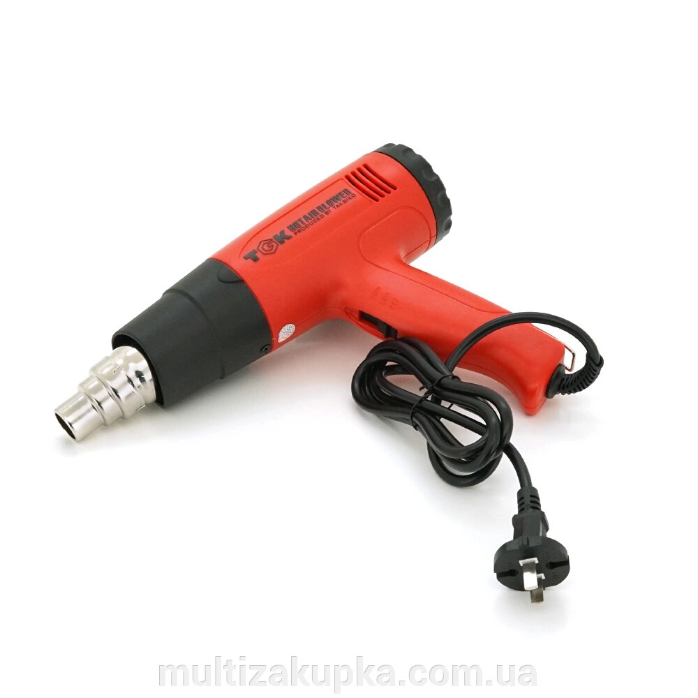 Фен TGK HG6618 (пістолет) 1800Вт, регулятор температури 50-550°C, Red/Black, Box від компанії Mультізакупка - фото 1