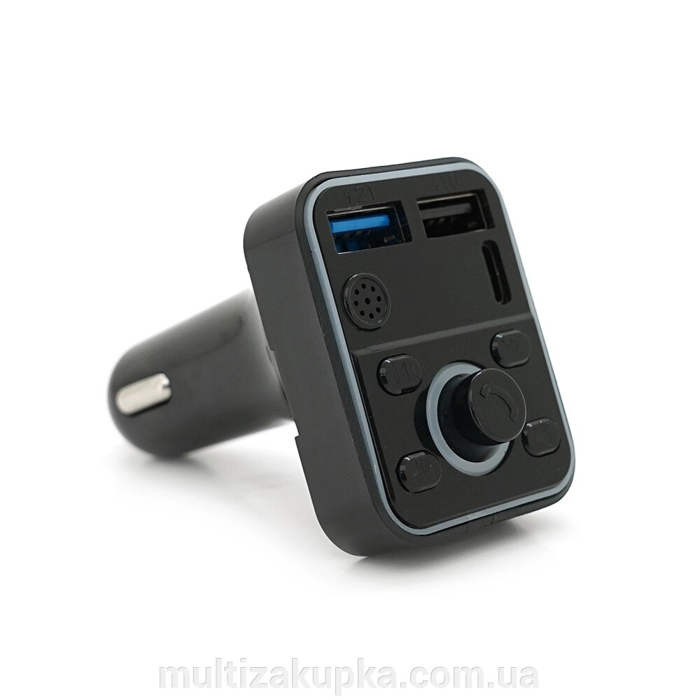 FM-модулятор D1, підсвічування 7 кольорів, 1.5-3.1A, USB, TF, 49.5х41х36 від компанії Mультізакупка - фото 1