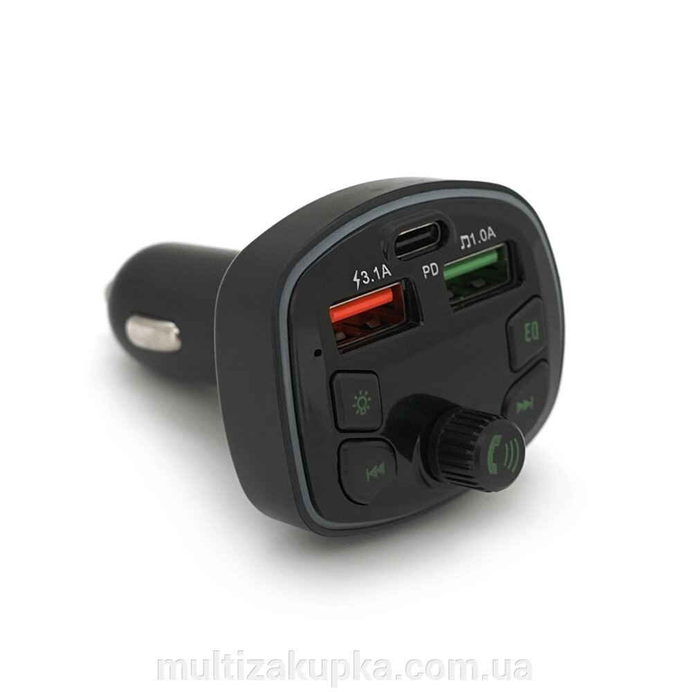 FM-модулятор Q7 з еквалайзером, 3.1A, PD18W, USB, TF, 55.5х41.5х37.5 від компанії Mультізакупка - фото 1