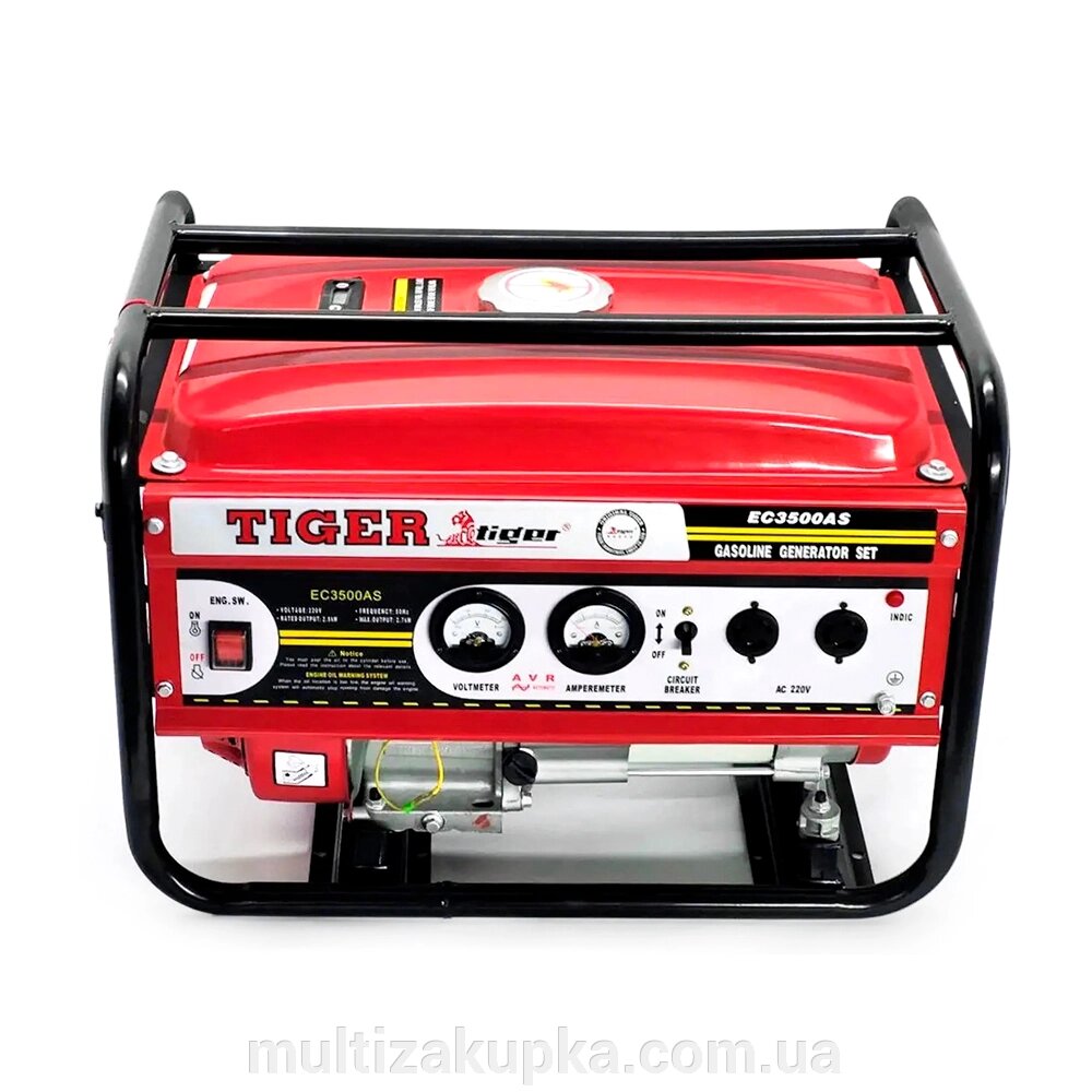 Генератор бензин TIGER EC3500AS, однофазний 220V, 50Hz, 2,5KVA (2,7KW), об'єм 15л від компанії Mультізакупка - фото 1