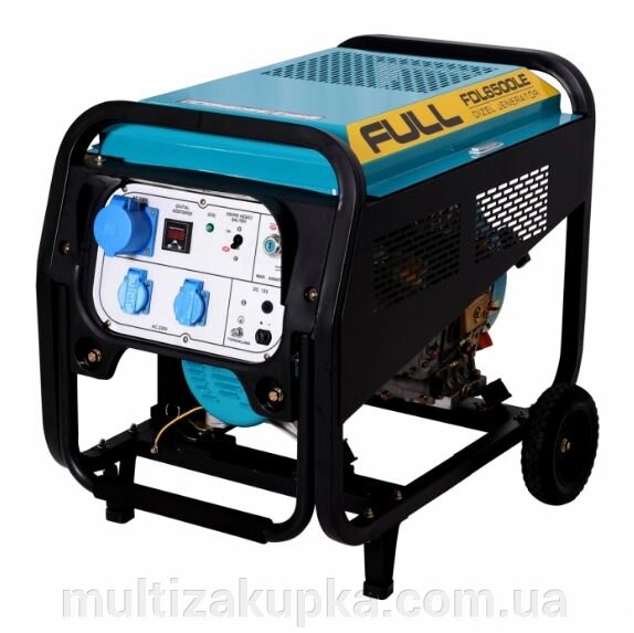 Генератор ДИЗЕЛЬНИЙ Full FDL6500LE 5кВт (6,2KVA), однофазний 220V, 50Hz, об'єм 12,5л від компанії Mультізакупка - фото 1