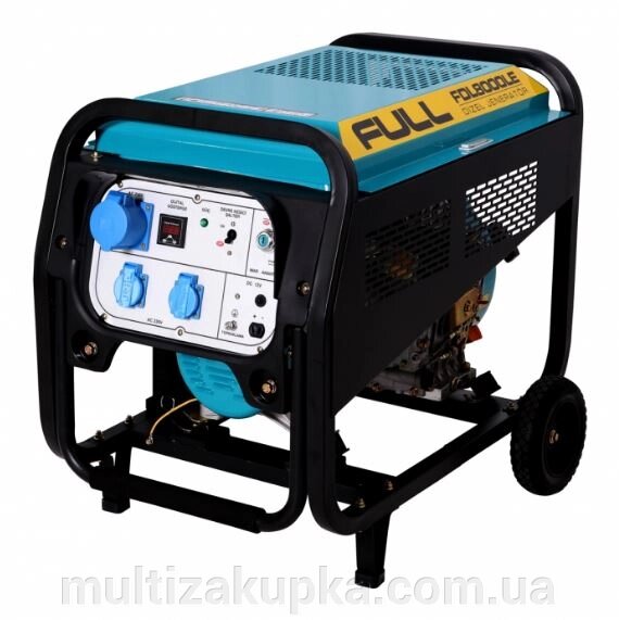 Генератор ДИЗЕЛЬНИЙ Full FDL8000LE 5.5кВт (7.5KVA), однофазний 220V, 50Hz, об'єм 12,5л від компанії Mультізакупка - фото 1