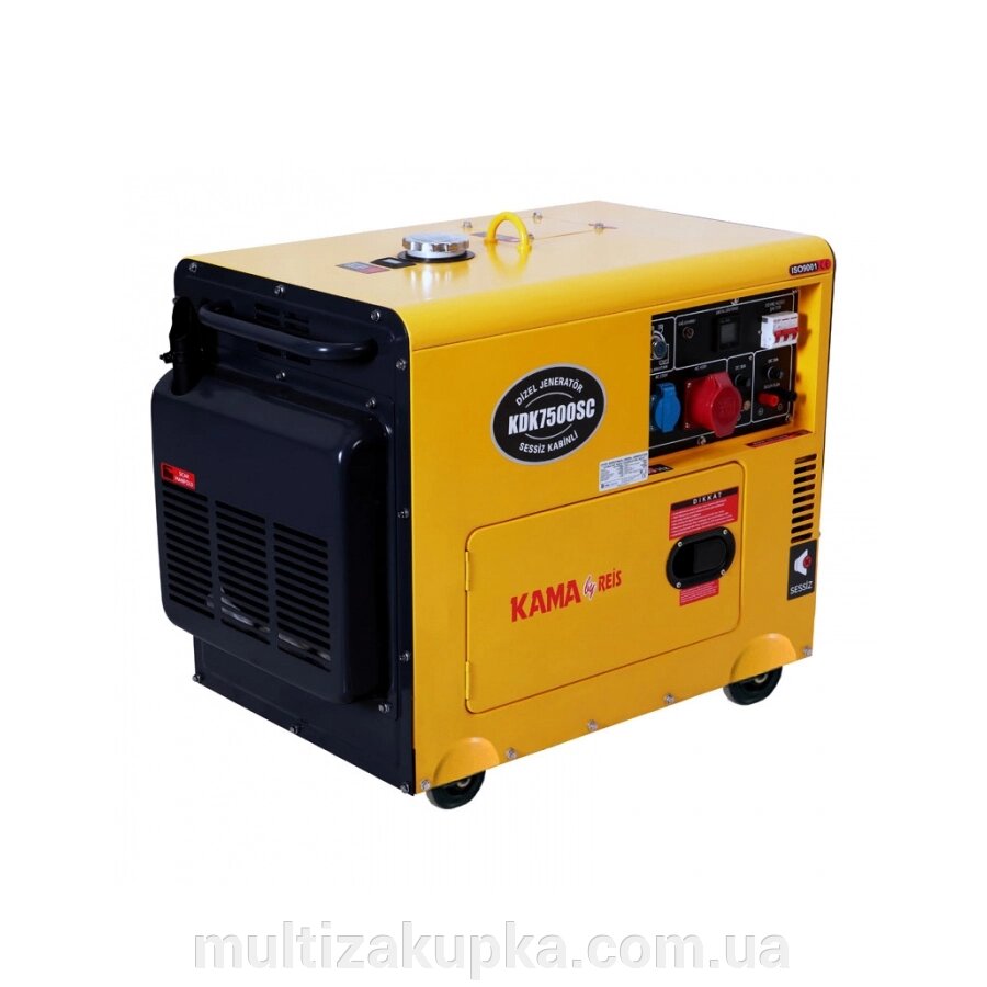 Генератор дизельний KDK7500SC, 6.9KVA, однофазний 230V, об'єм 14.5л від компанії Mультізакупка - фото 1