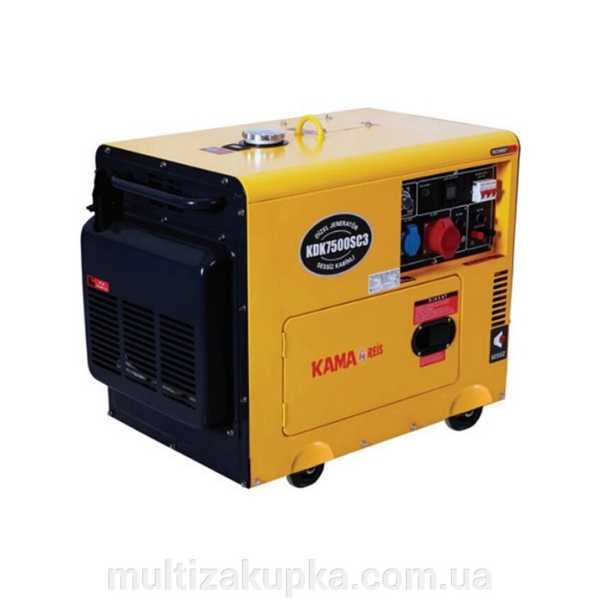 Генератор дизельний KDK7500SC3, трифазний 230/400V, 50Hz, 6.9KVA, об'єм 14.5л від компанії Mультізакупка - фото 1