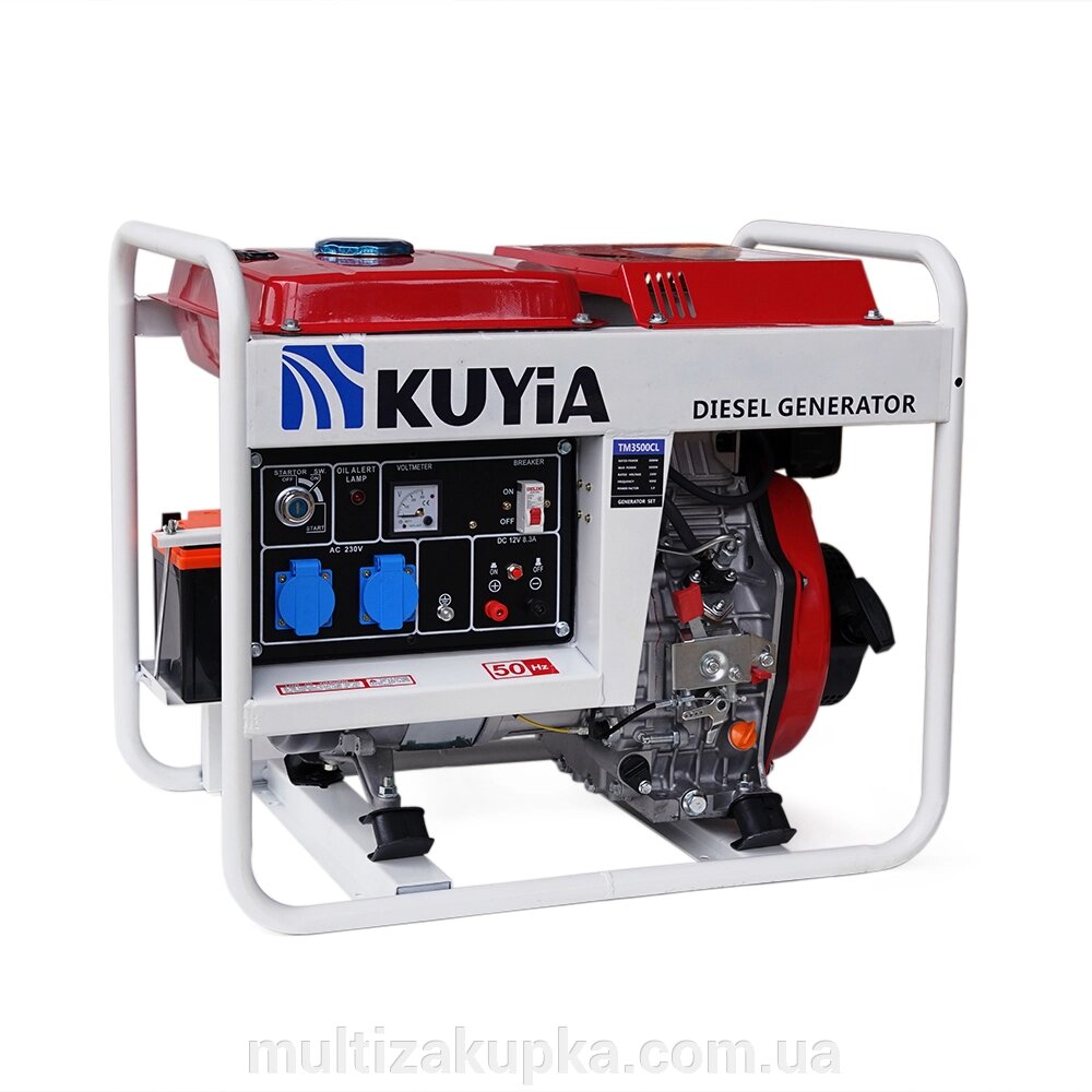 Генератор дизельний Kuyia TM3500CL, однофазний, 110-240V, 50Hz, 2,8-3кВт, об'єм 12,5л від компанії Mультізакупка - фото 1