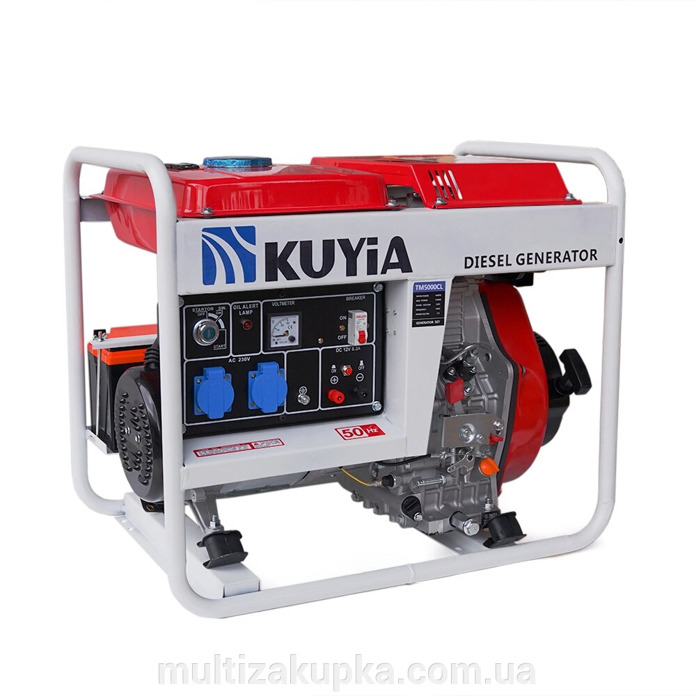 Генератор дизельний Kuyia TM5000CL, однофазний, 110-240V, 50Hz, 4,5-5кВт, об'єм 12,5л від компанії Mультізакупка - фото 1