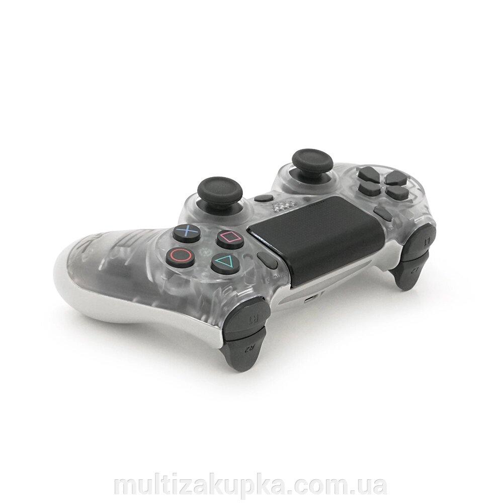 Геймпад Brazzers бездротовий для PS4 Wireless DUALSHOCK 4, роз'єм для навушників, LED light bar, Transparent gray, від компанії Mультізакупка - фото 1