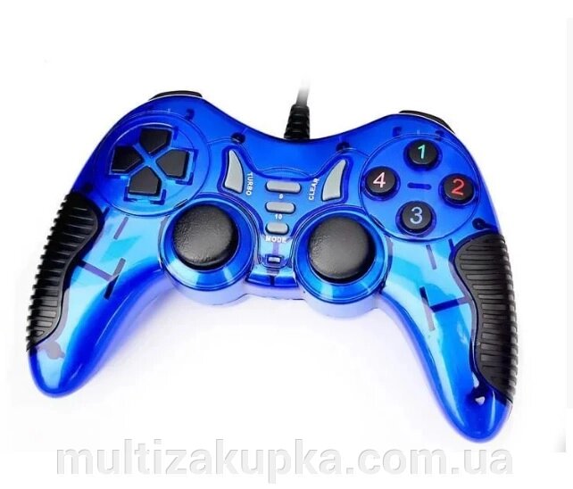 Геймпад провідний для ПК U-900 USB 2.0 DualShock (Blue) від компанії Mультізакупка - фото 1