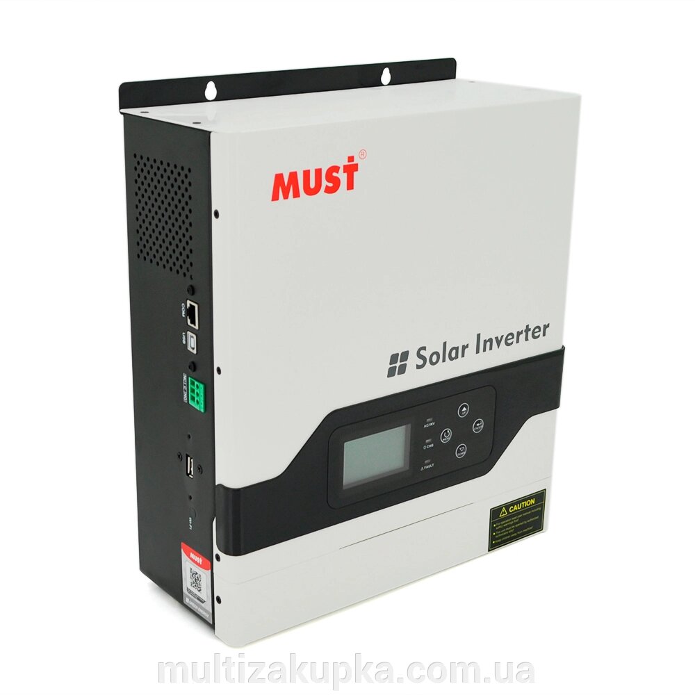 Гiбрiдне ДБЖ  MUST PV18-3024VPM, 3000W, 24V, струм заряду 20/30A, 160-275V, MPPT ( 60А, 100-145 Vdc) від компанії Mультізакупка - фото 1