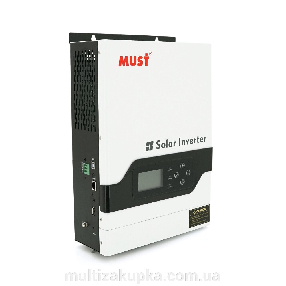 Гiбрiдне ДБЖ  MUST PV18-3224VPM, 3200W, 24V, струм заряду 60A, 160-275V, MPPT ( 60А, 30-160 Vdc) від компанії Mультізакупка - фото 1