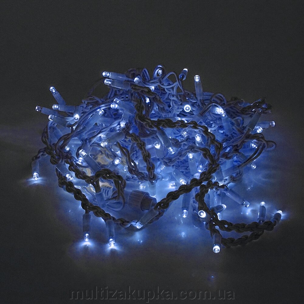 Гірлянда 120LED Дощ (Blue), 8 режимів, 3*3метри, біла ізоляція, BOX від компанії Mультізакупка - фото 1