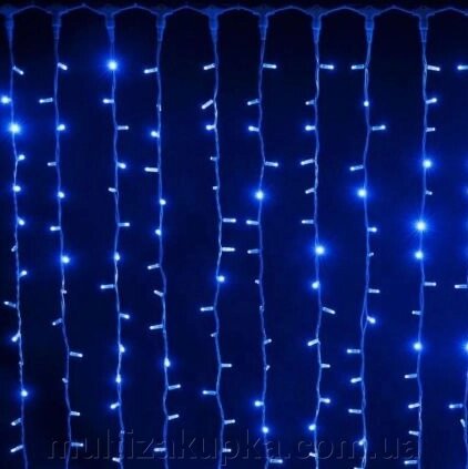 Гірлянда 240LED (Водоспад) Blue, 8 режимів, 2*2метра, прозора ізоляція, BOX від компанії Mультізакупка - фото 1