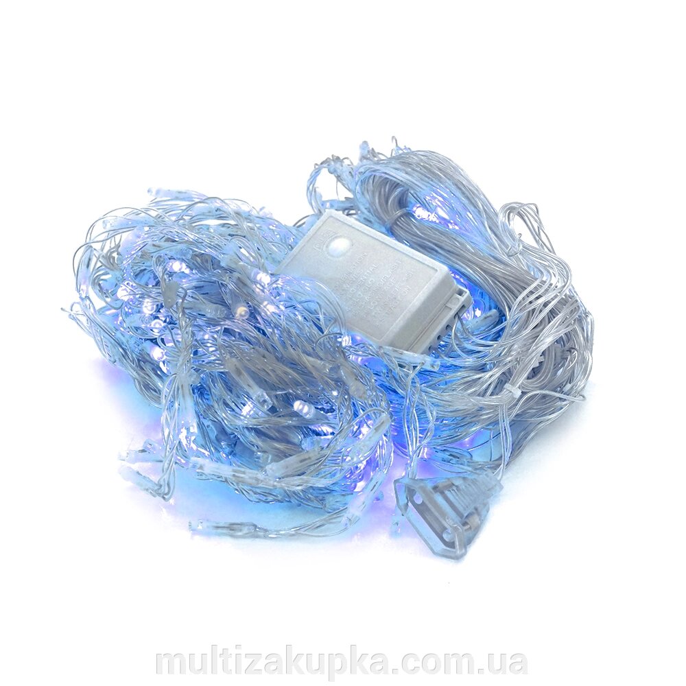 Гірлянда 400LED Водоспад (Blue), 8 режимів, 3*2метри, прозора ізоляція, BOX від компанії Mультізакупка - фото 1