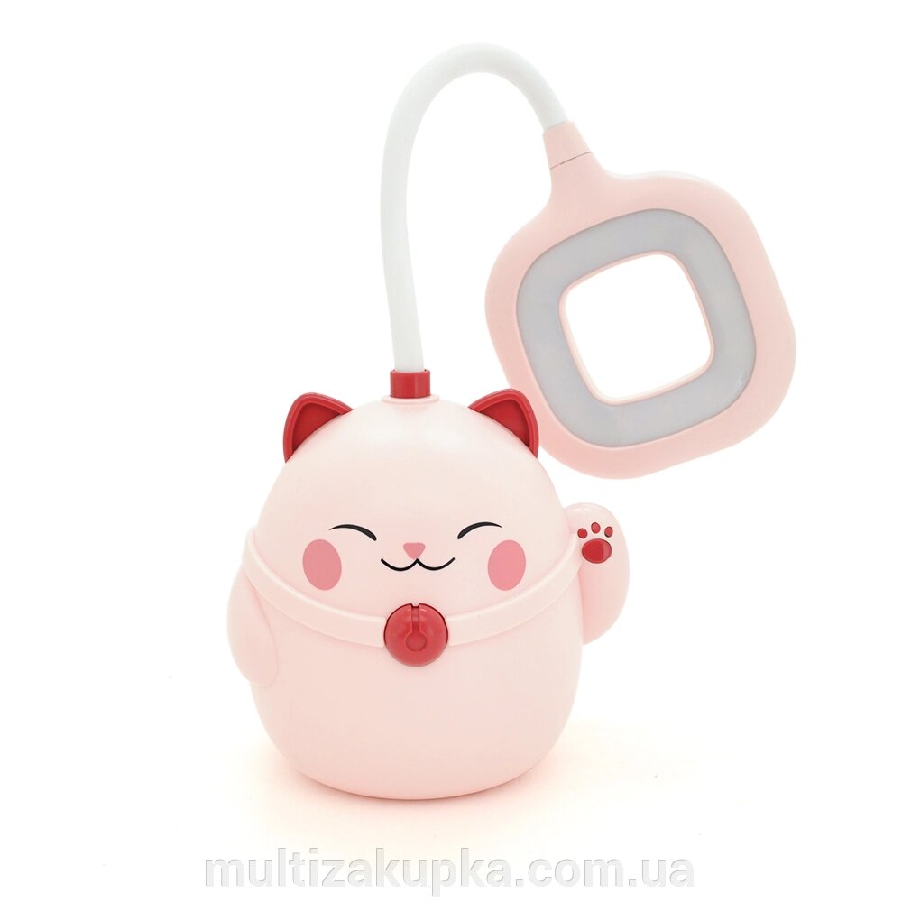 Гнучка настільна лампа PINK CAT з органайзером СS-290-3, 2 режими, 4,2V 600mAh. 3 години роботи, 42см, 200гр, Box від компанії Mультізакупка - фото 1