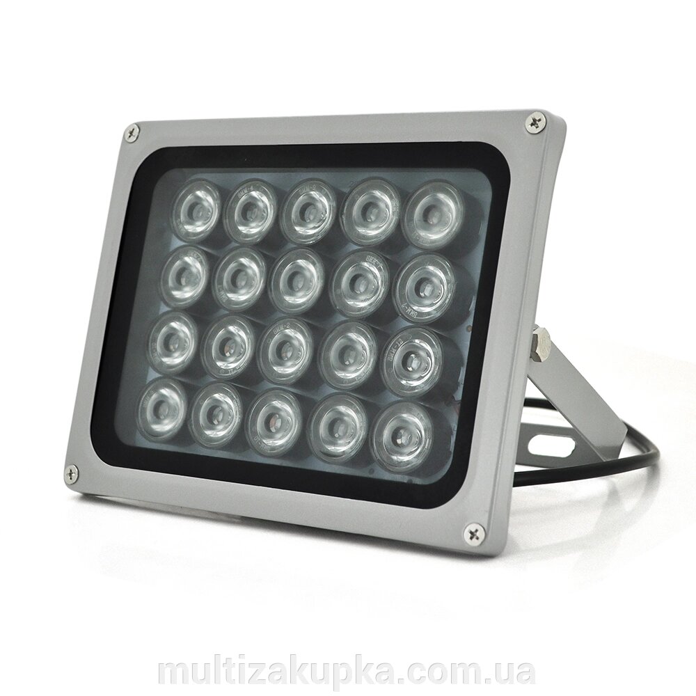 ІЧ прожектор YOSO 12V 40W, 20LED, IP66, 850Нм, кут огляду 60°, лінза 8мм, дальність до 80м, 180*115*140мм, BOX від компанії Mультізакупка - фото 1