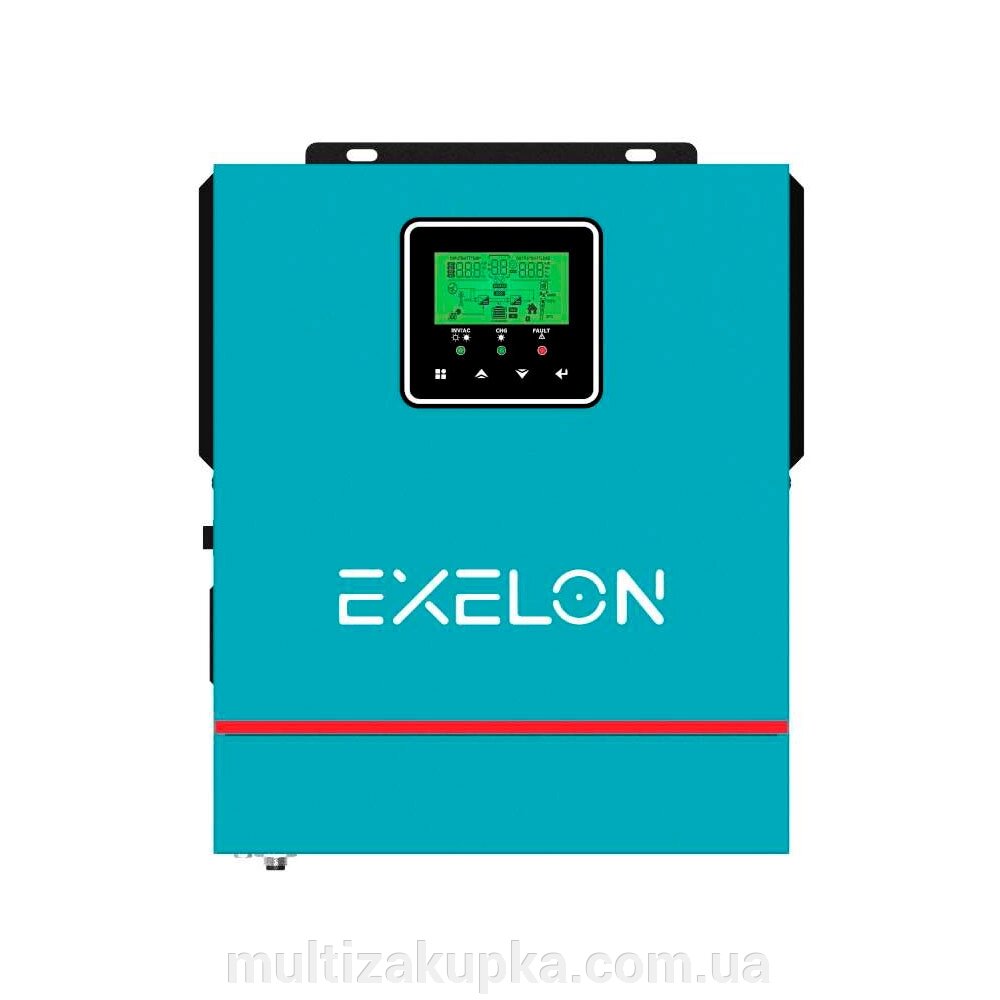 Інвертор Exelon EXS-1000/12, 1000VA, 12V, струм заряду 0-40A, MPPT (20-150VDC, 80A), 290x240x91mm, 3.5 kg від компанії Mультізакупка - фото 1