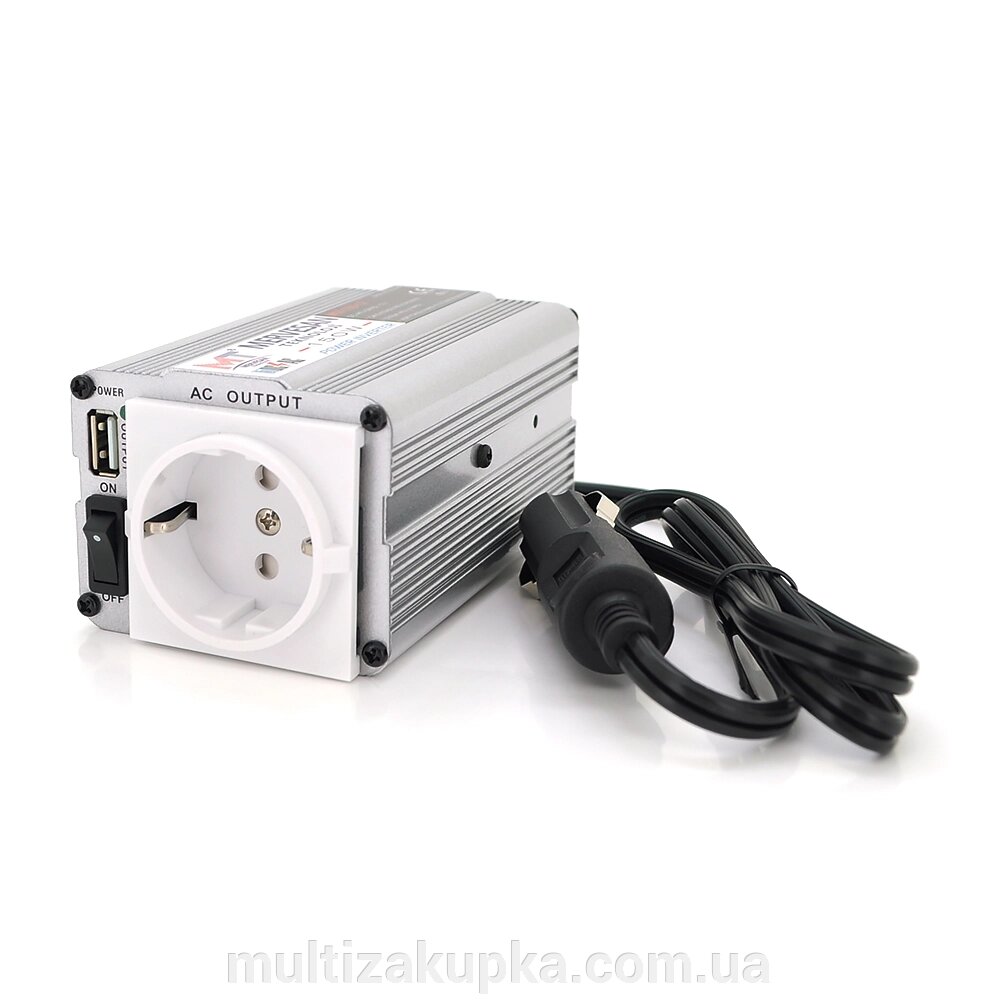 Інвертор напруги MSI-15012 ((150W)), 12/220V, approximated, 1Shuko, USB, клеми + затискачі, Box, Q24 від компанії Mультізакупка - фото 1