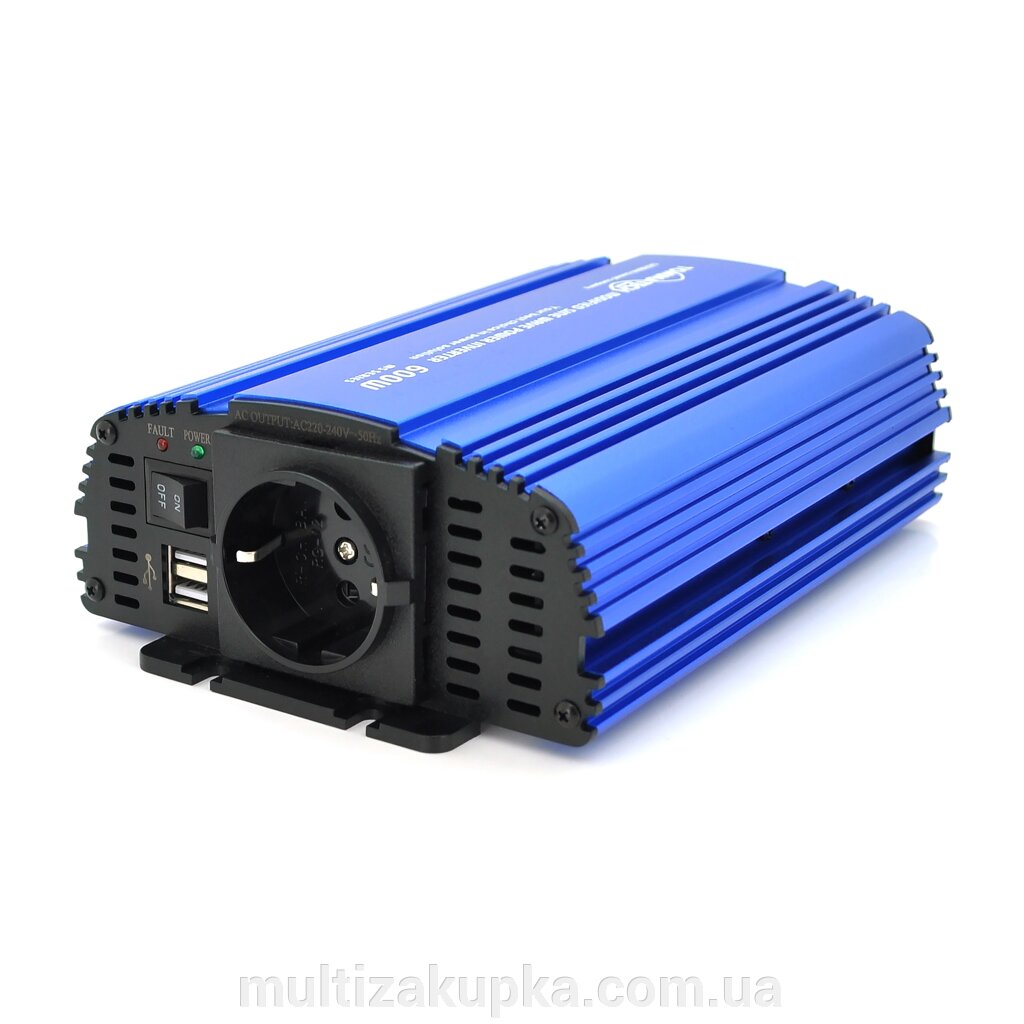 Інвертор напруги Tommatech MS-600, 24V/220V, 600W з апроксимованою синусоїдою, 1Shuko, USB, клемні дроти, АЗУ+ від компанії Mультізакупка - фото 1