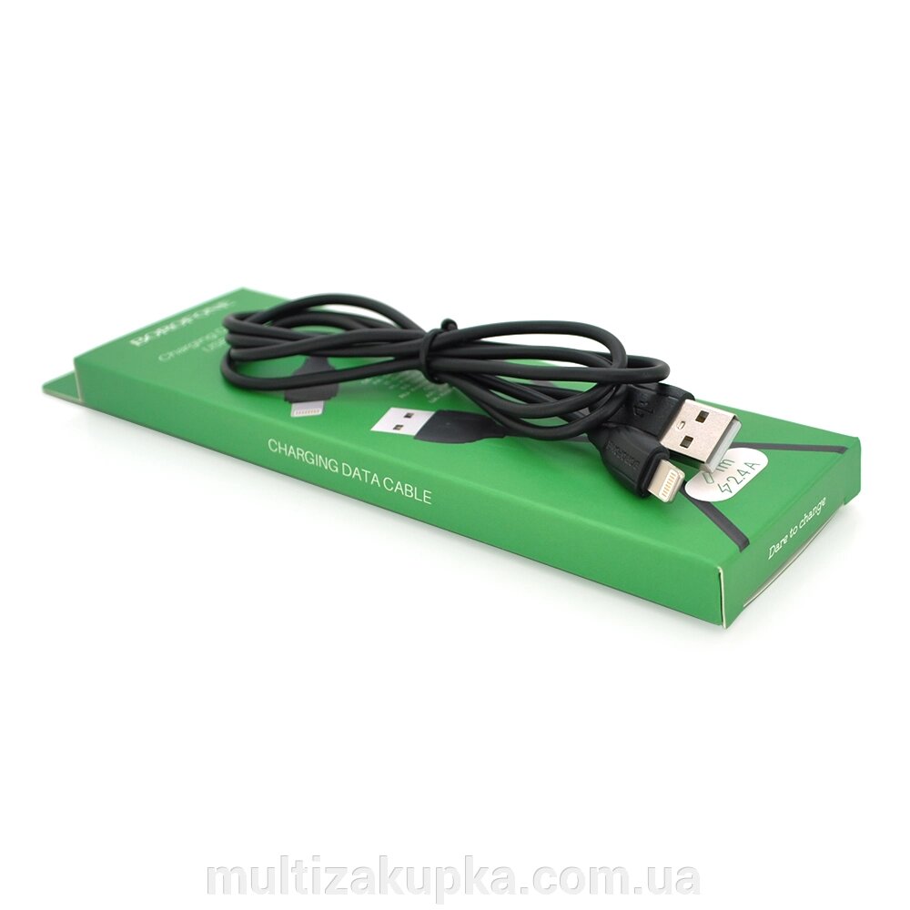 Кабель Borofone BX16, Lighting-USB, 2.4A, довжина 1м, Black, BOX від компанії Mультізакупка - фото 1