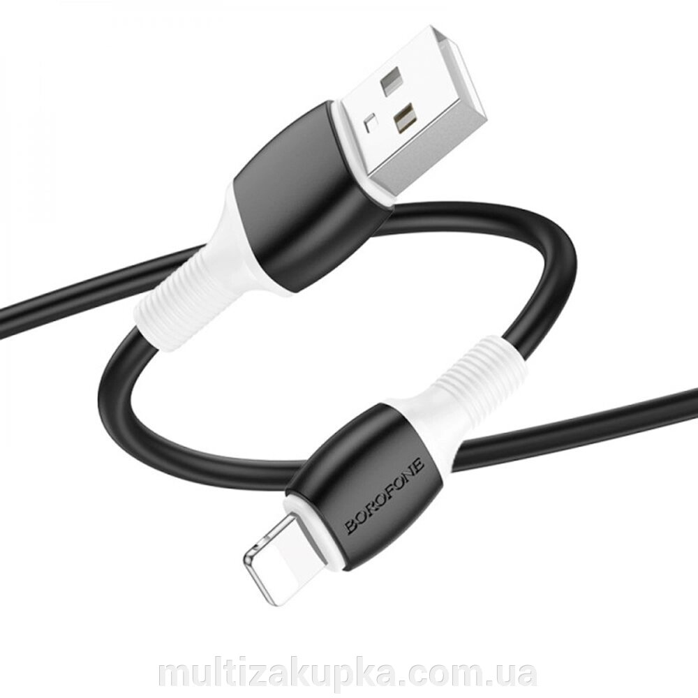 Кабель Borofone BX84, Lighting-USB, 2.4A, довжина 1м, Black, BOX від компанії Mультізакупка - фото 1