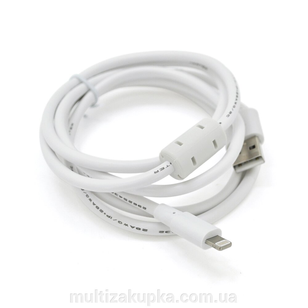 Кабель HIGH SPEED USB c ФІЛЬТРОМ для Iphone 5/6 - Ipad 4 білий 1.5M BOX від компанії Mультізакупка - фото 1