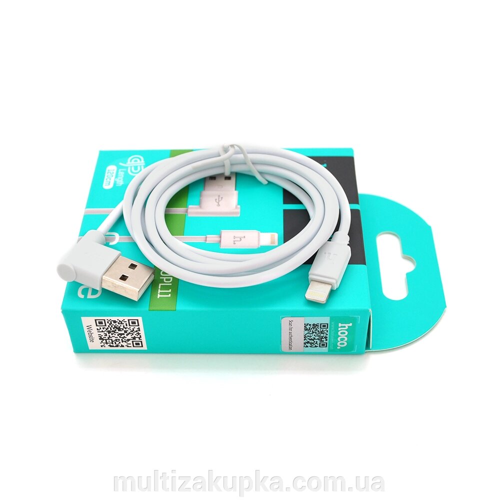 Кабель Hoco UPL11, Lightning-USB, 2.1A, White, довжина 1.2м, BOX від компанії Mультізакупка - фото 1