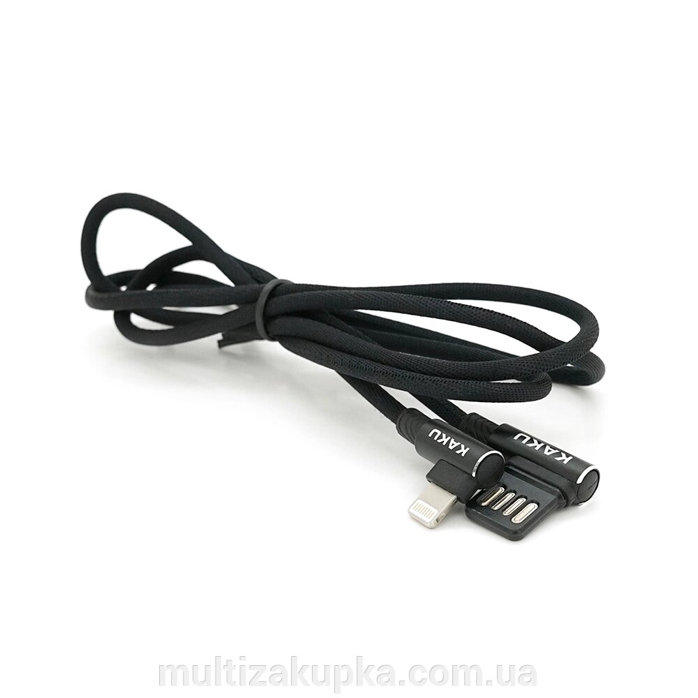 Кабель iKAKU KSC-028 JINDIAN charging data cable for iphone, Black, довжина 1м, 2.4A, BOX від компанії Mультізакупка - фото 1