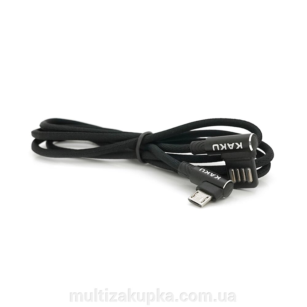 Кабель iKAKU KSC-028 JINDIAN charging data cable for micro, Black, довжина 1м, 2.4A, BOX від компанії Mультізакупка - фото 1