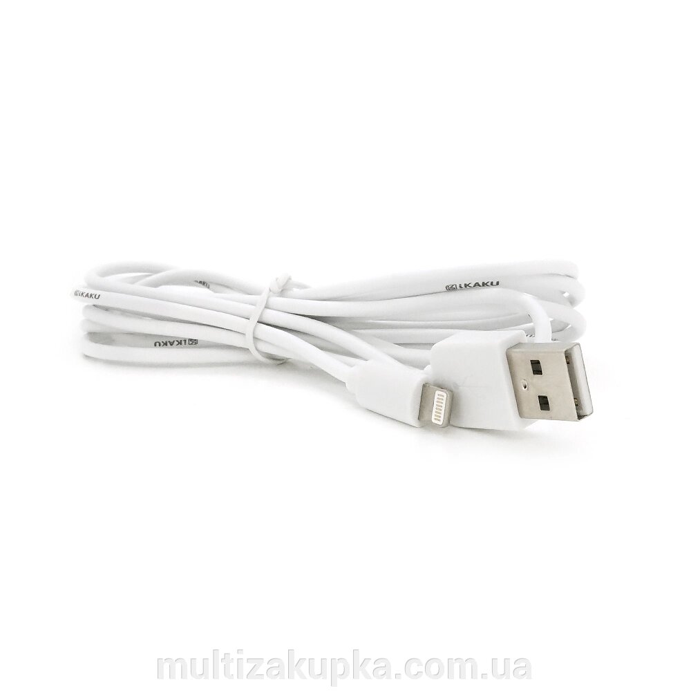 Кабель iKAKU KSC-332 YOUCHUANG charging data cable series for iphone, White, довжина 2м, 2,4А, BOX від компанії Mультізакупка - фото 1