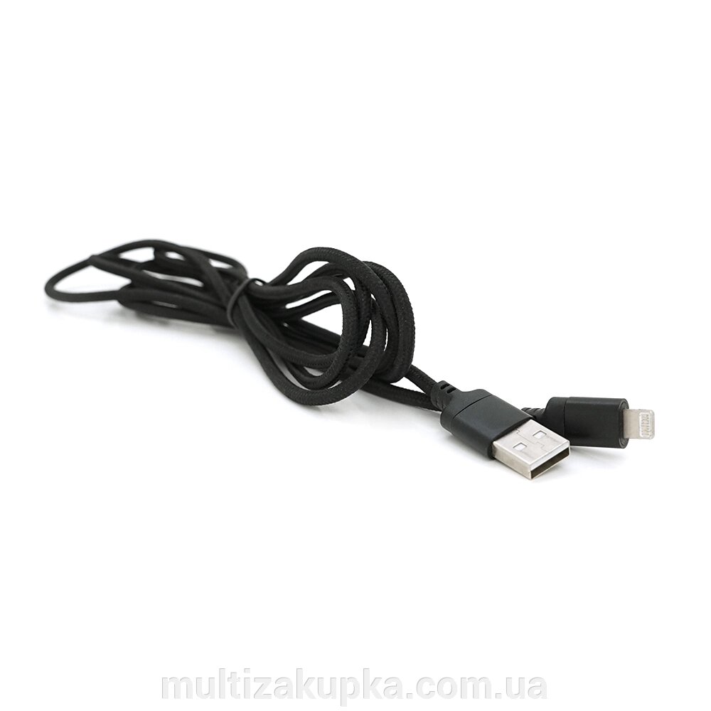 Кабель iKAKU KSC-698 XIANGSU Smart fast charging data cable for iphone, Black, довжина 2м, BOX від компанії Mультізакупка - фото 1