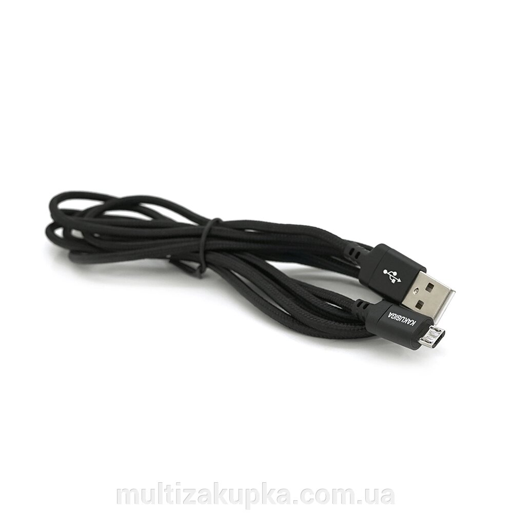 Кабель iKAKU KSC-698 XIANGSU Smart fast charging data cable for micro, Black, довжина 2м, BOX від компанії Mультізакупка - фото 1