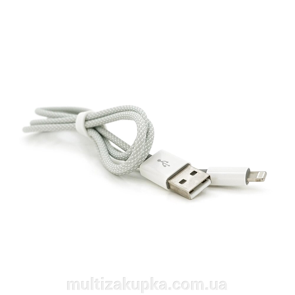 Кабель iKAKU KSC-723 GAOFEI smart charging cable for iphone, Gray, довжина 1м, 2.4A, BOX від компанії Mультізакупка - фото 1