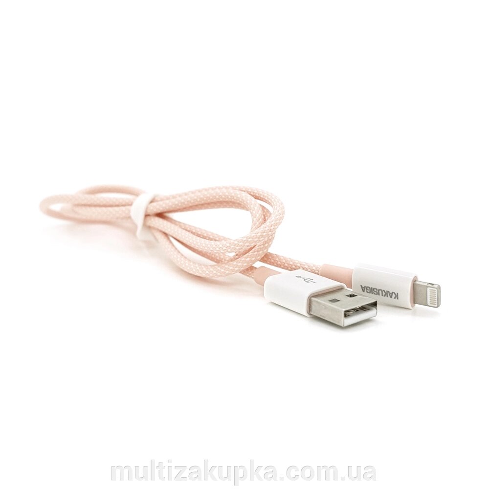 Кабель iKAKU KSC-723 GAOFEI smart charging cable for iphone, Pink, довжина 1м, 2.4A, BOX від компанії Mультізакупка - фото 1