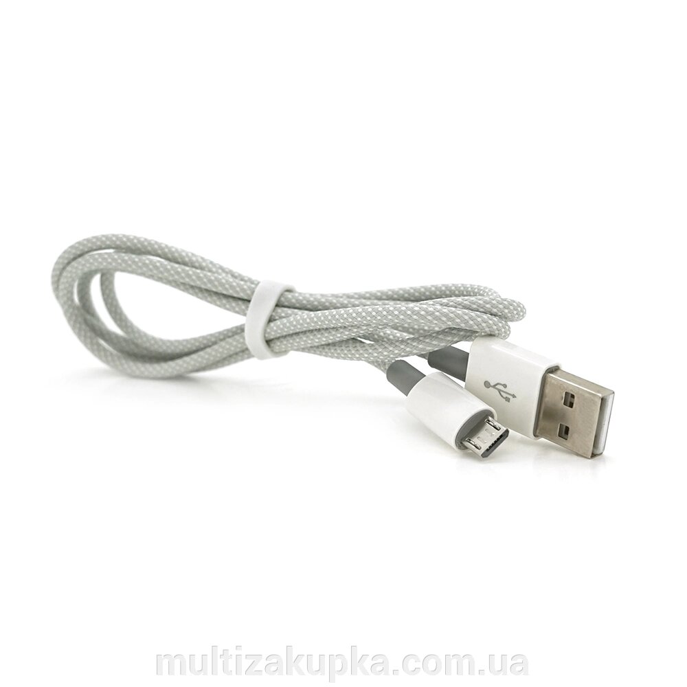 Кабель iKAKU KSC-723 GAOFEI smart charging cable for micro, Gray, довжина 1м, 2.4A, BOX від компанії Mультізакупка - фото 1