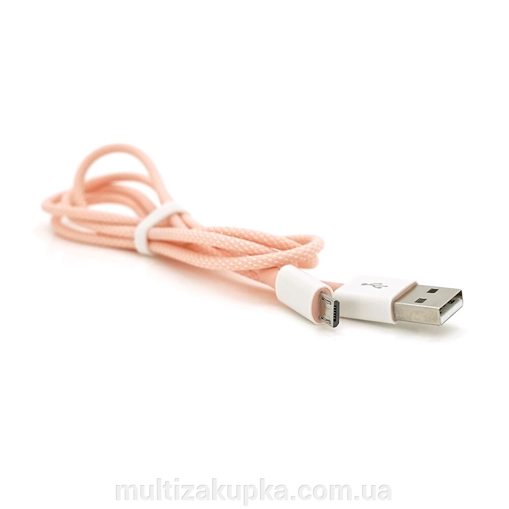 Кабель iKAKU KSC-723 GAOFEI smart charging cable for micro, Pink, довжина 1м, 2.4A, BOX від компанії Mультізакупка - фото 1