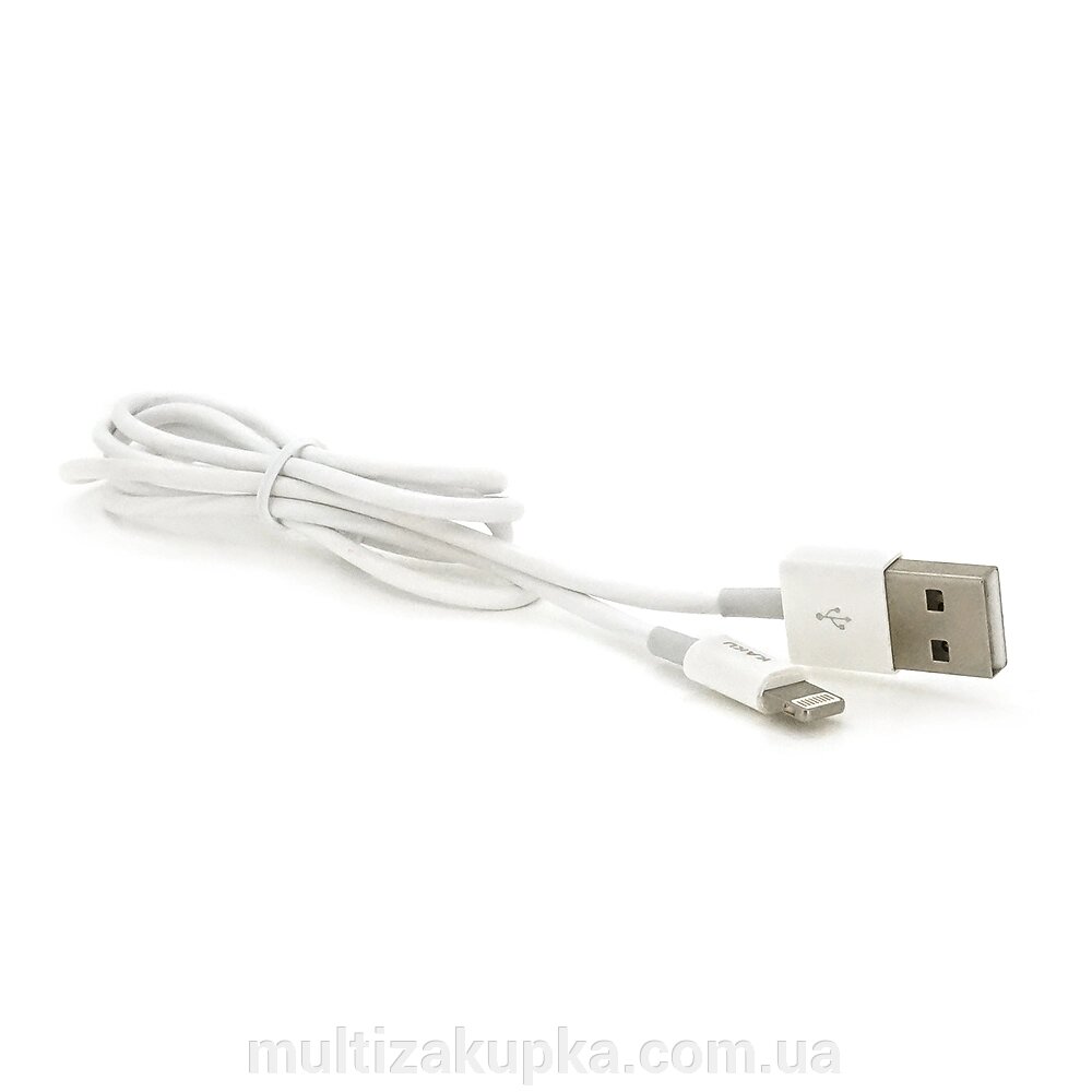 Кабель iKAKU YUANZHUANG charging data cable series for iphone, White, довжина 1м, 2,4А, BOX від компанії Mультізакупка - фото 1