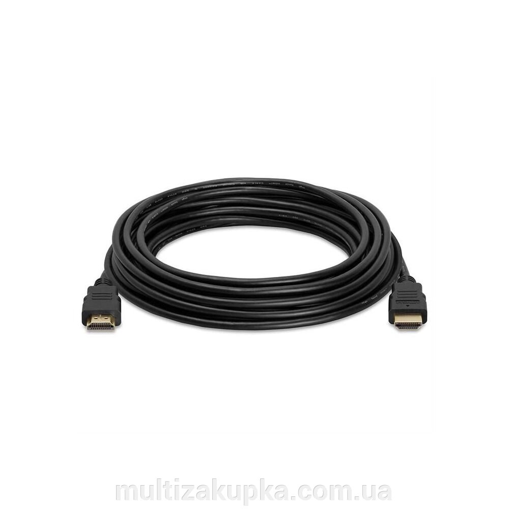 Кабель Merlion HDMI-HDMI HIGH SPEED 3.0m, v1.4, OD-7.5mm, круглий Black, коннектор Black, (Пакет) Q125 від компанії Mультізакупка - фото 1