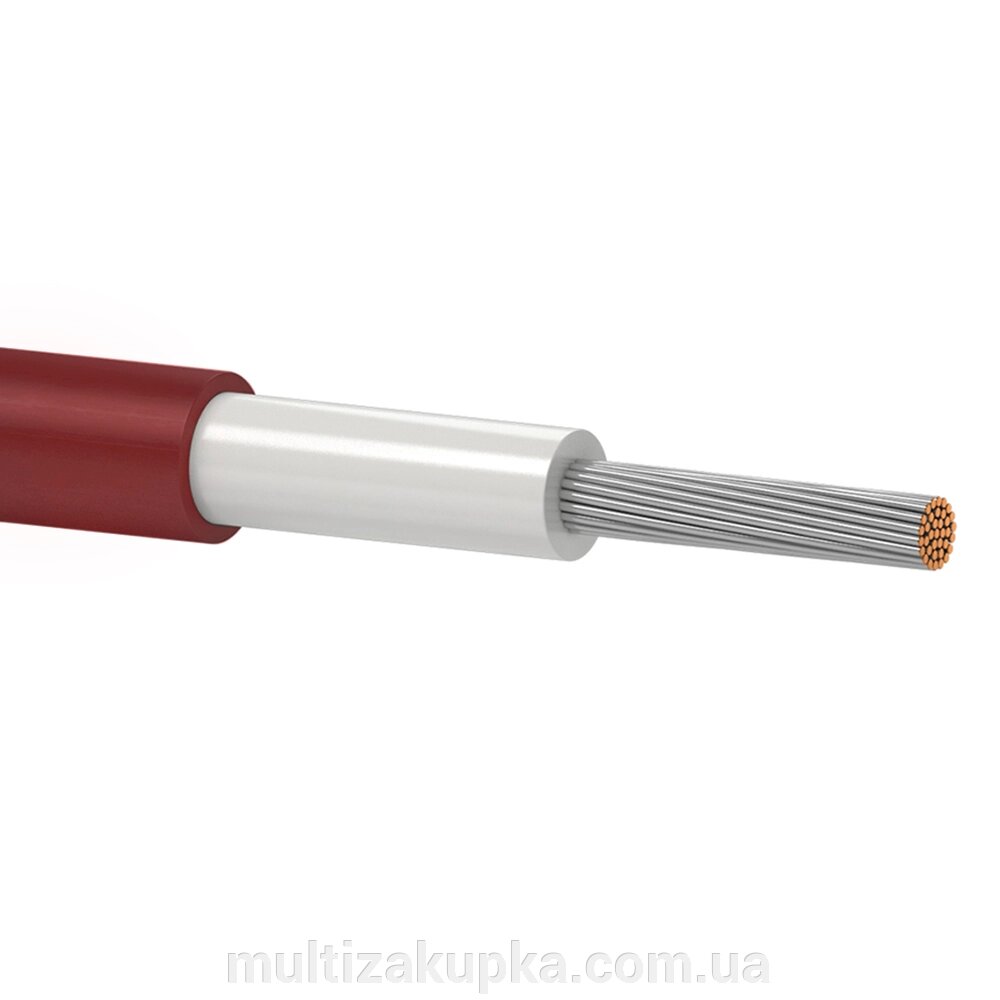 Кабель Одескабель H1Z2Z2-K 1*4 red 4 mm2, ціна за метр, червоний від компанії Mультізакупка - фото 1