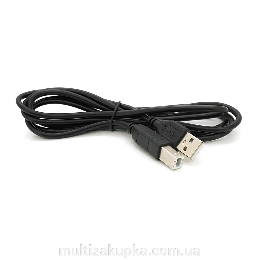 Кабель USB 2.0 AM/BM, 1.5m, чорний, Пакет Q500 від компанії Mультізакупка - фото 1