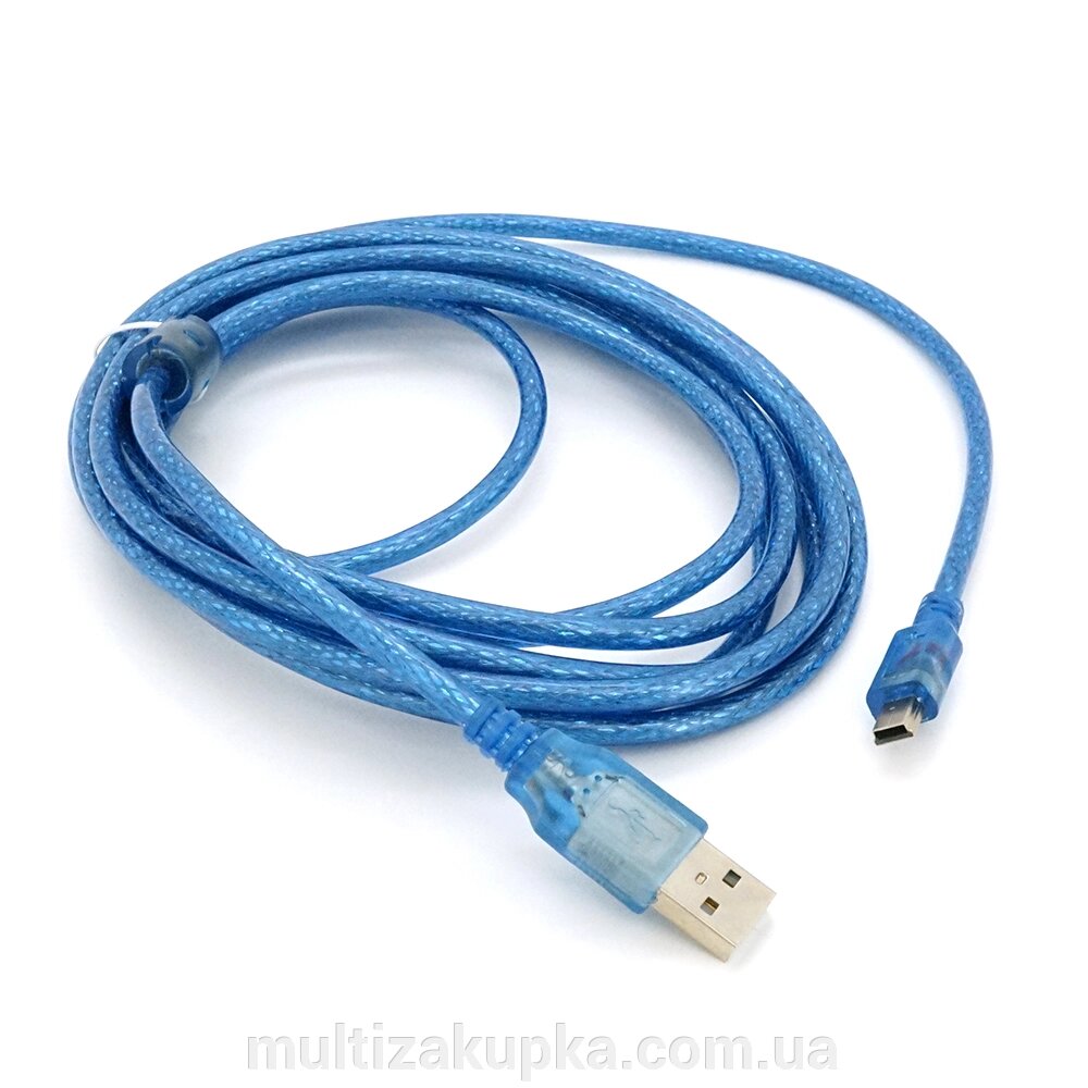 Кабель USB 2.0 (AM/Mini 5 pin) 3,0 м, Blue від компанії Mультізакупка - фото 1